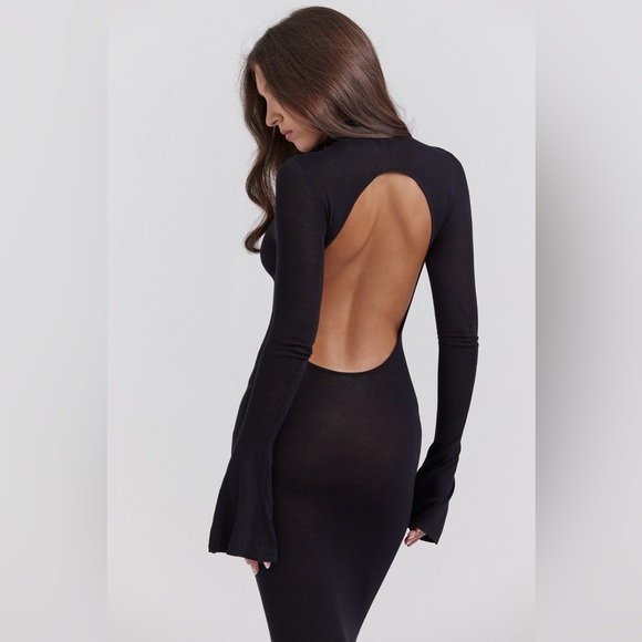 House of CB Sancha Black Knit Maxi Dress - Picture 9 of 11